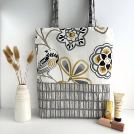 Tote Bag with Folk Art Pattern