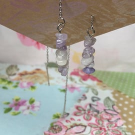 Amethyst threader earrings