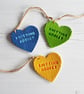 Knitting addict heart tag decoration ONE SUPPLIED - Image 1