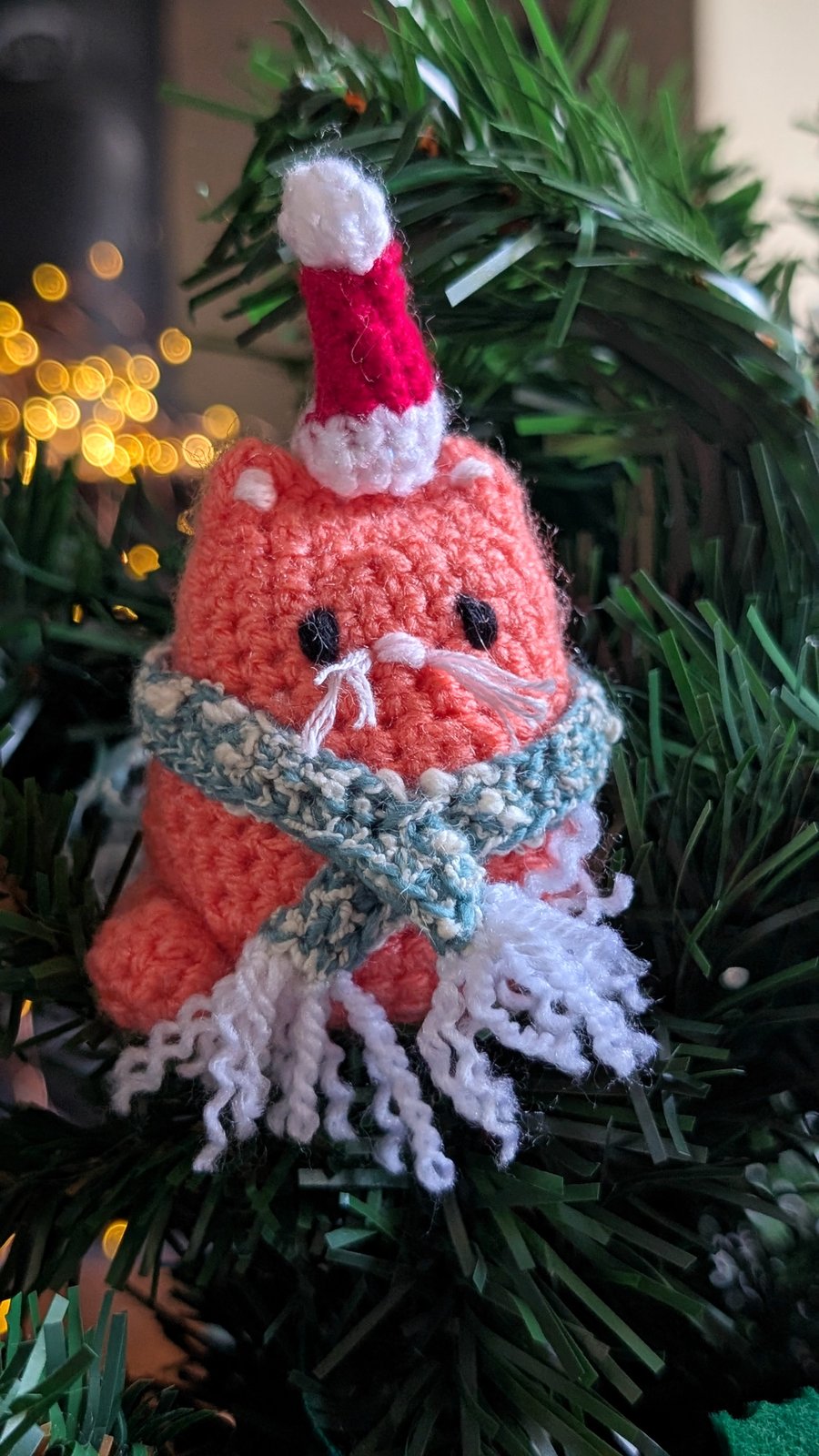 Ginger Cat Christmas Tree Decoration, Cat Christmas Gift, Cat Hanging Decoration