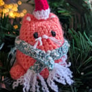 Ginger Cat Christmas Tree Decoration, Cat Christmas Gift, Cat Hanging Decoration
