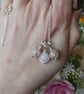shades of pink sterling silver gemstone necklace, silver & rose quartz necklace - Image 3