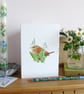 Wren and Snowdrops Greetings card - Image 3