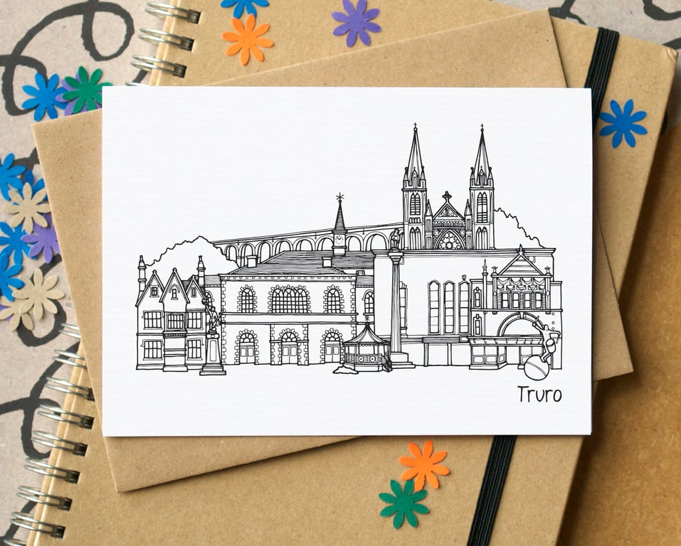 Truro Skyline Greetings Card