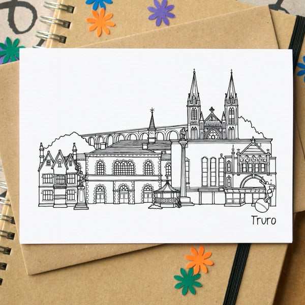 Truro Skyline Greetings Card