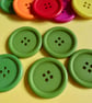 5 x 40mm Bright Pink  Wood Buttons 4 holes - Image 2