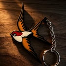 Swallow Keychain, nature, birds Keyring 