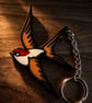 Swallow Keychain, nature, birds Keyring  - Image 1