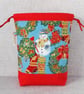 Project bag, drawstring bag, snowman, Christmas - Image 2