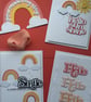 Fun colourful set of four cards. You can buy separately. Hello cards - Image 1