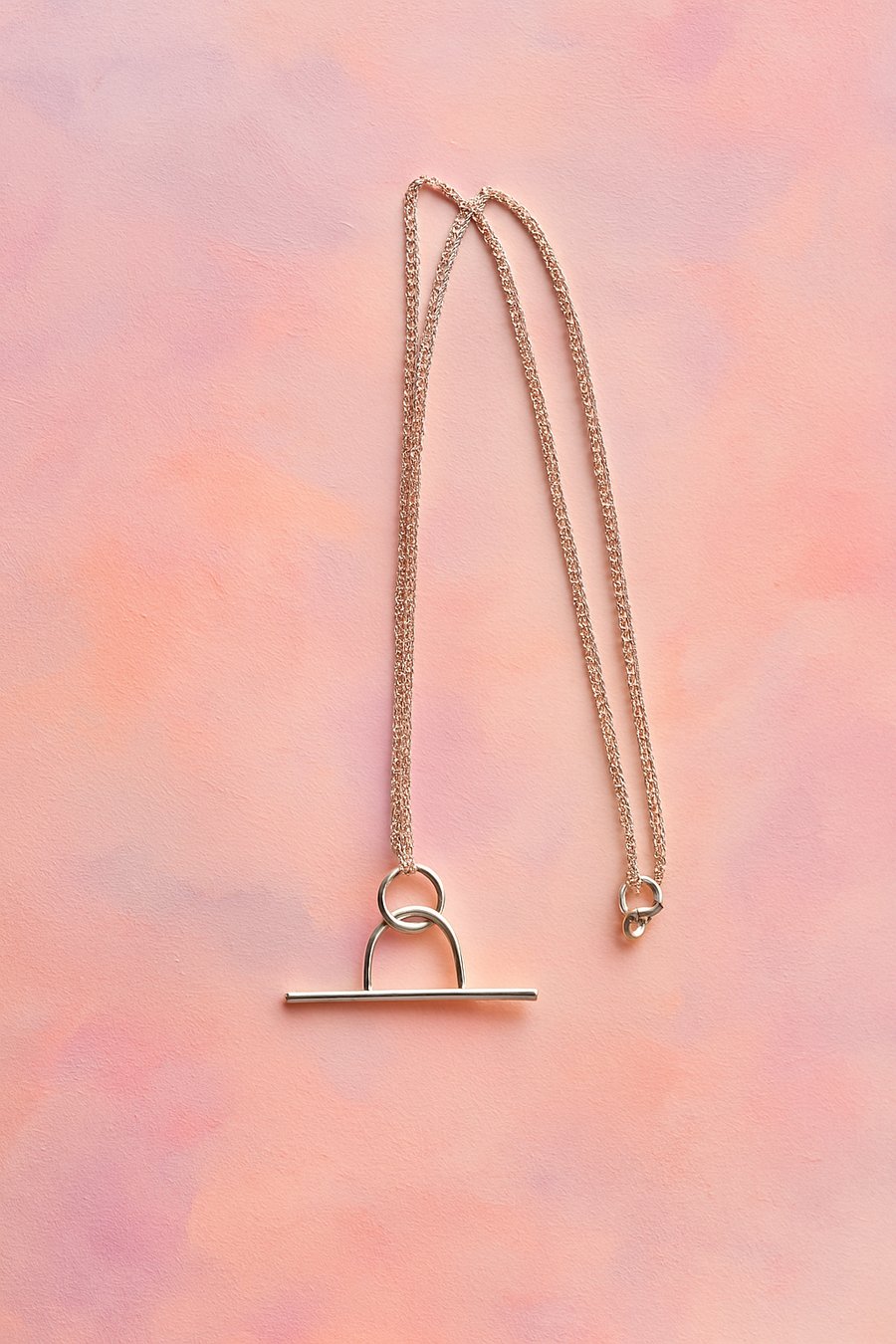 Sunset T-bar necklace sterling silver 