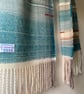 Mulgrave Handwoven Herringbone Lambswool Scarf- Buff - Image 8