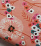 A5 Reusable Fabric Notebook Cover - Dandelion Clocks on Orange with Teal Lining - Image 7