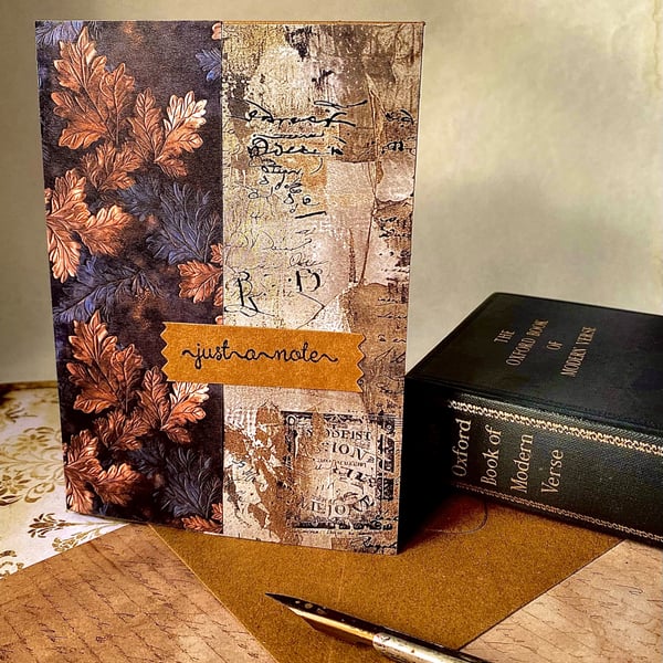 Handmade greeting card ‘Just a note’