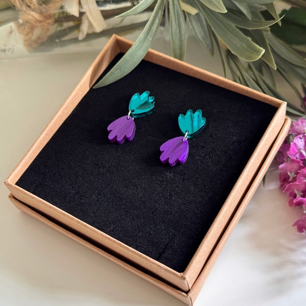 Abstract Tulip Bloom Earrings