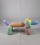 Ceramic Rainbow Pastel Balloon Dachshund Sausage Dog Animal Figurine Ornament. - Image 3