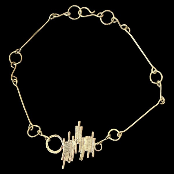 Brutalist Pendant Necklace Statement Piece - Handcrafted - Gift Box FREEPOST
