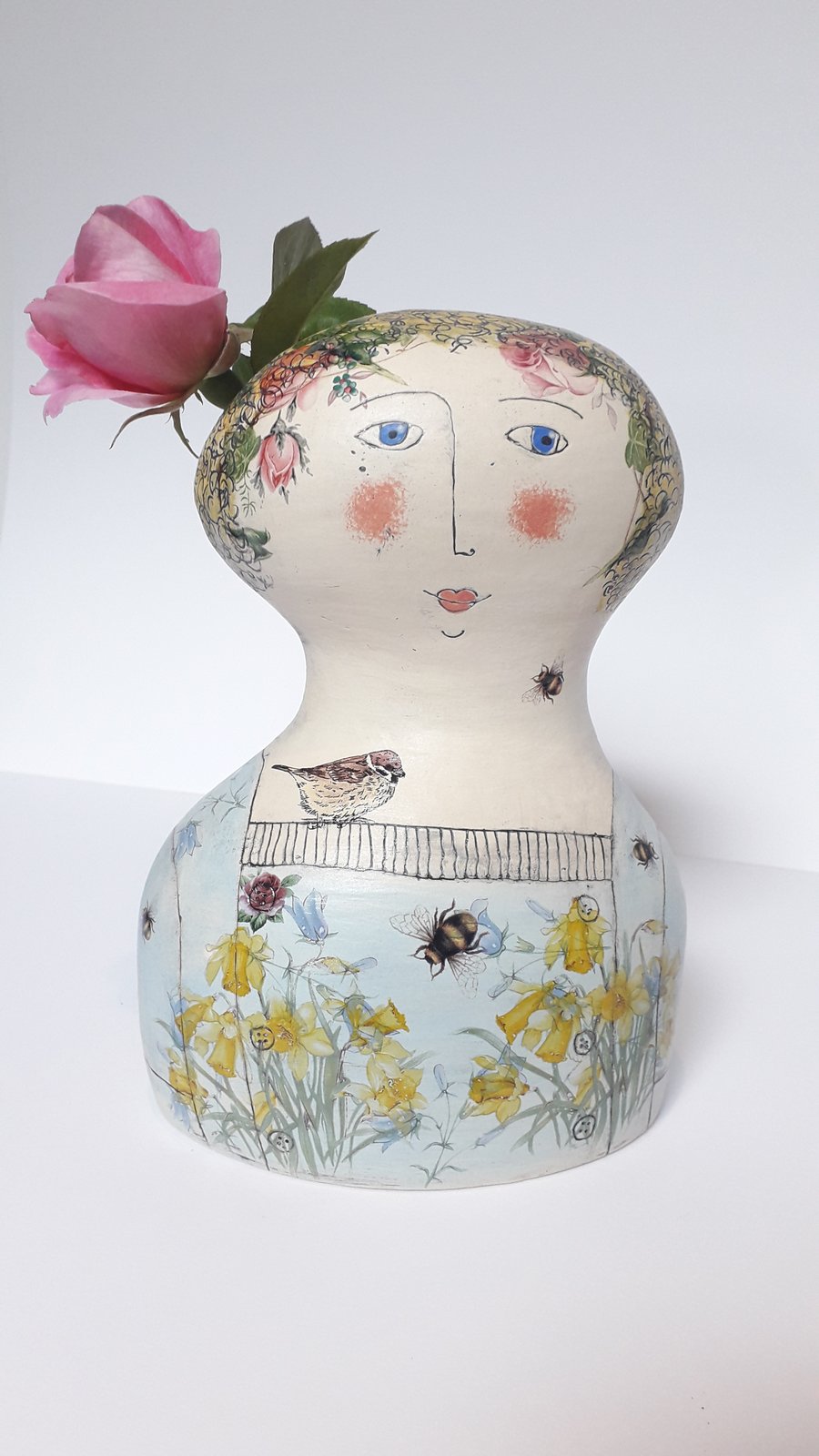 Figurative ceramic vase 