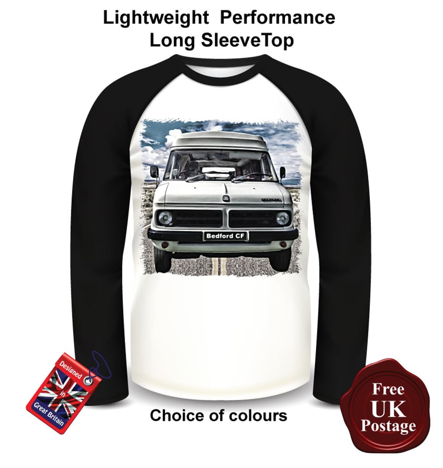 Bedford CF T Shirt, Long Sleeve Men's Top, Bedford CF Baseball Top,