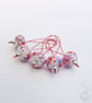 Lampwork Stitch Markers - Tropical Punch - Image 6
