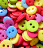 100 Assorted 9mm  Acrylic Buttons  2 holes - Image 1