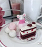Pin cushion Black Forest gateau slice, needle felted by Lily Lily Handmade - Image 3