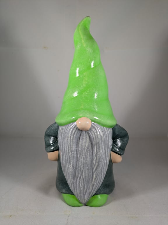 Ceramic Green Garden Home Gnome Gonk Figurine Ornament Decoration.