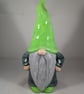 Ceramic Green Garden Home Gnome Gonk Figurine Ornament Decoration.