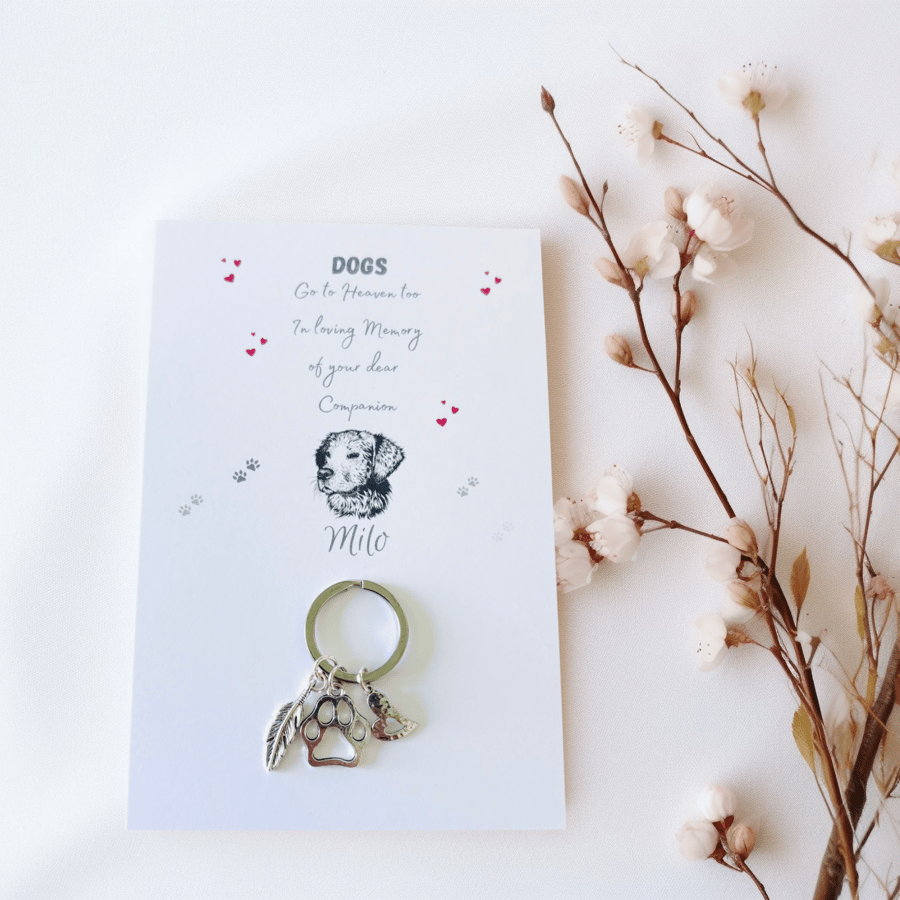 Dog  Pet Loss Keyring Gift