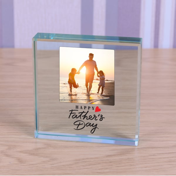 Happy Father's Day, Personalised Glass Token, Fathers Day