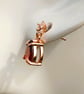 Red Garnet And Zircon Rosegold Gemstone Drop Stud Earrings - Image 7