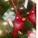 Summer Seconds Felt red bird Christmas  decoration folksy Christmas 2026