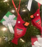 Summer Seconds Felt red bird Christmas  decoration folksy Christmas 2026