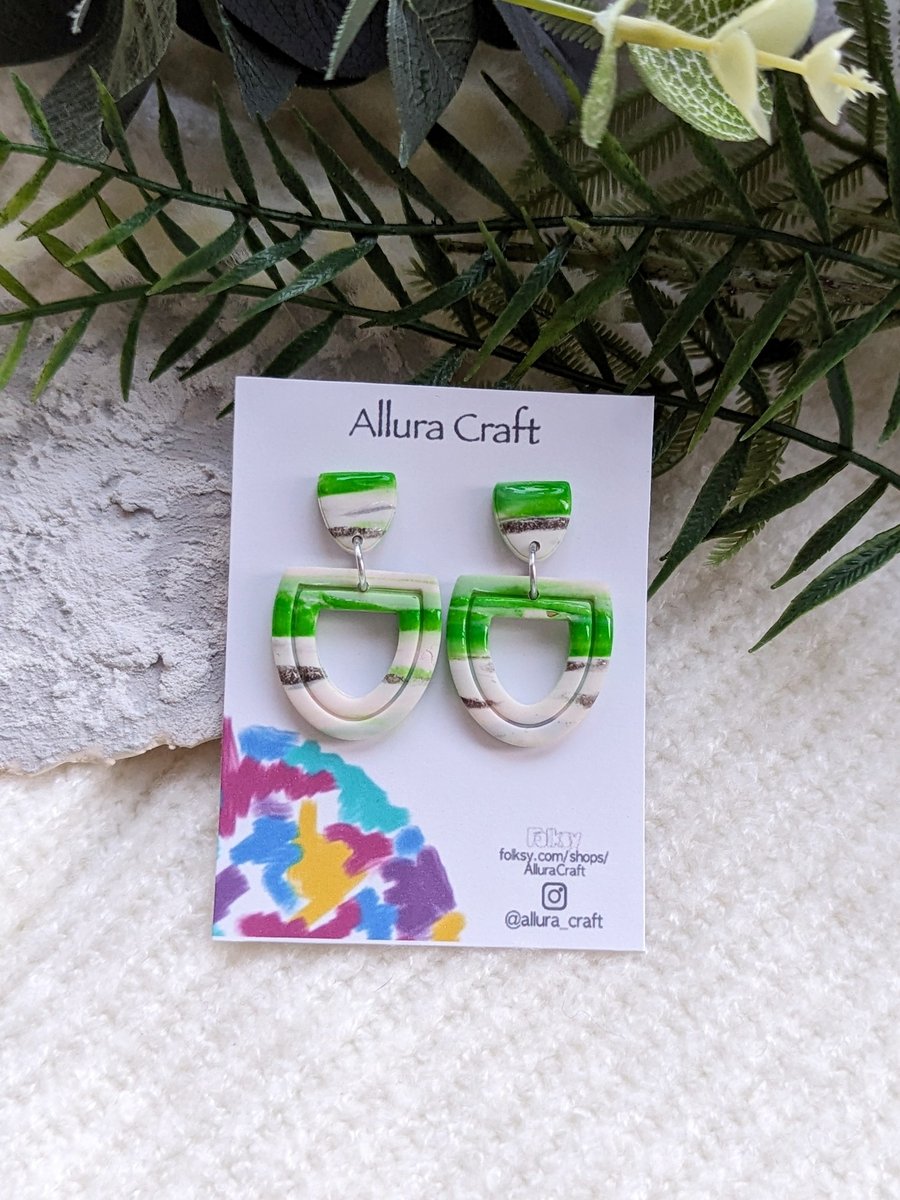 Green Tiger Eco Earrings 