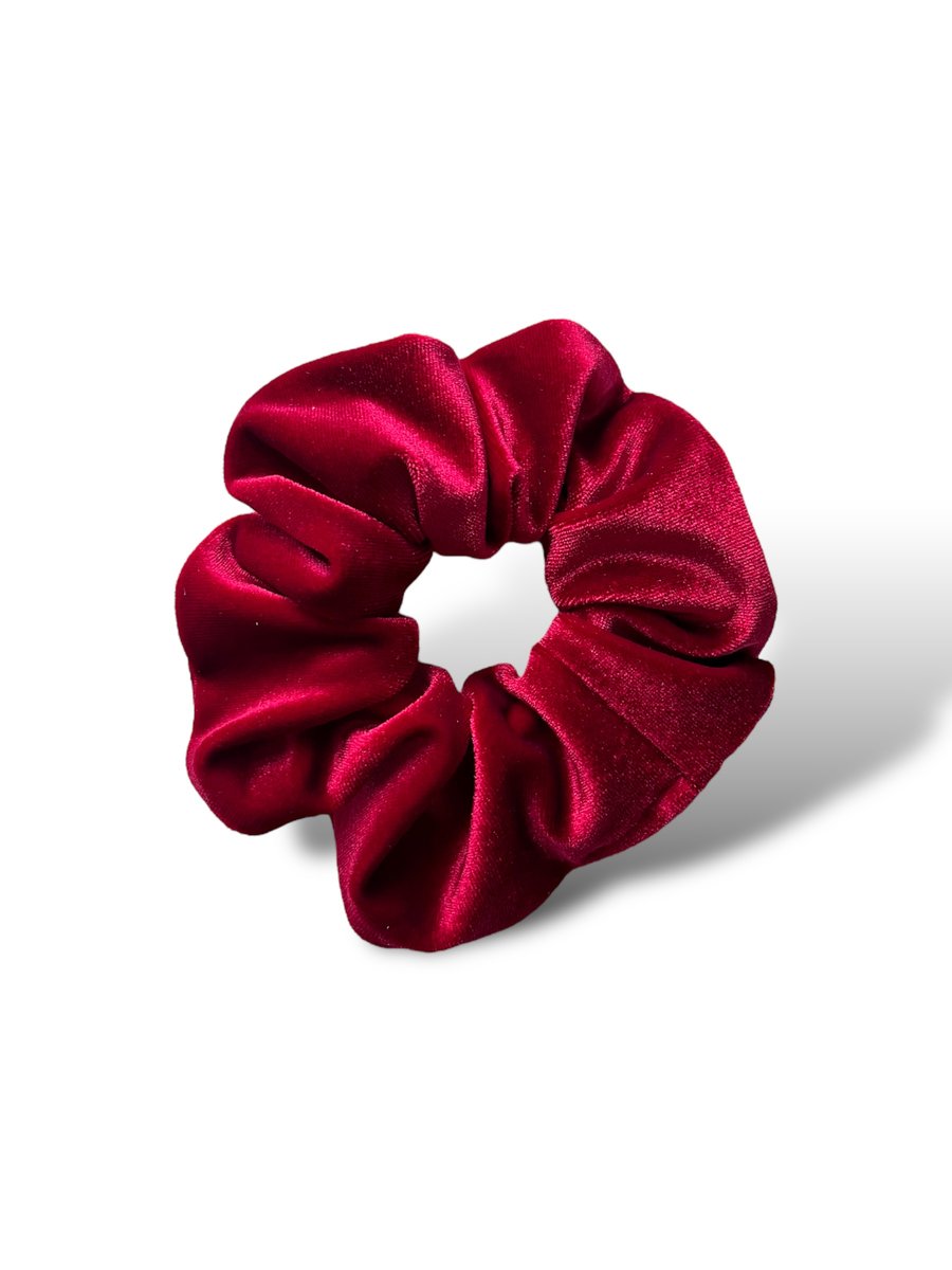 Crimson Velvet Scrunchie - Large