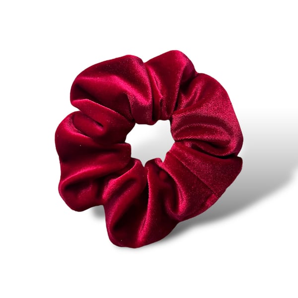 Crimson Velvet Scrunchie - Large