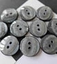 22.4mm Blue Silver Mix Sparkle Buttons x 5 Buttons - Image 2