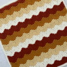 Autumn Crochet Baby Blanket - Handmade Chevron Nursery Blanket - Made to Order