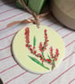 Sorrel clay imprinted and hand painted decoration - Image 2
