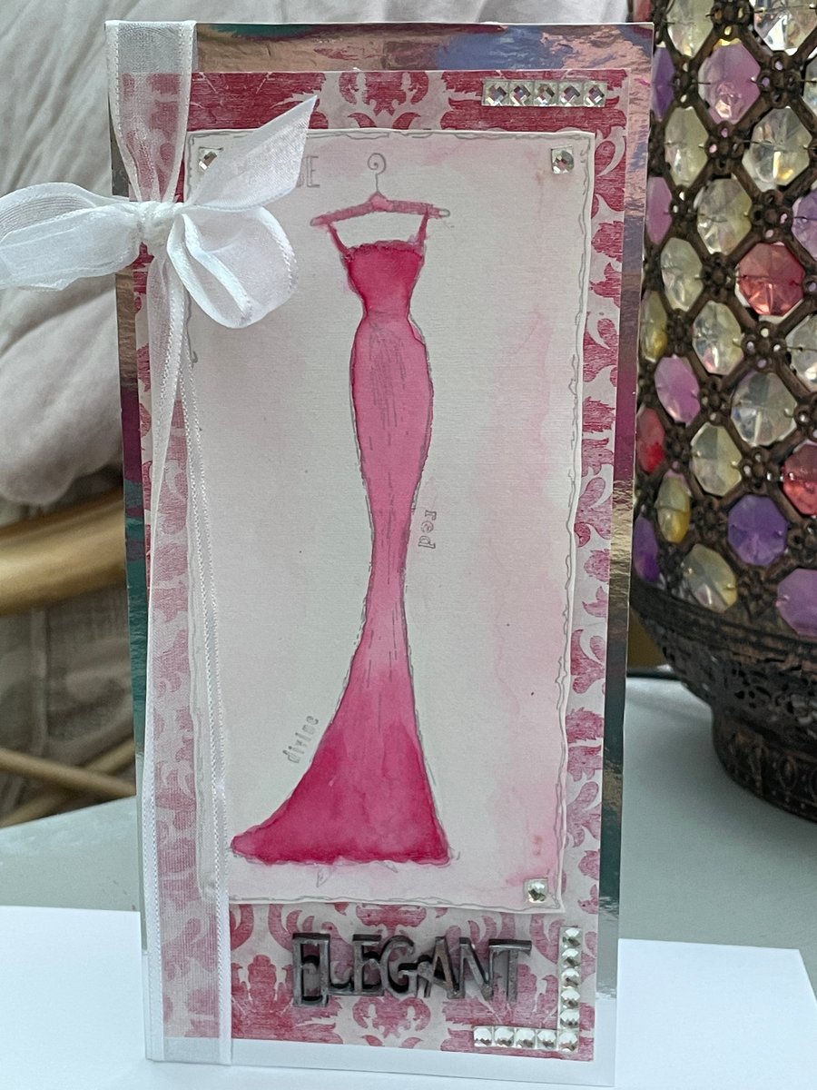 Elegant and fabulous gown card