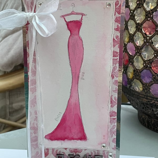 Elegant and fabulous gown card
