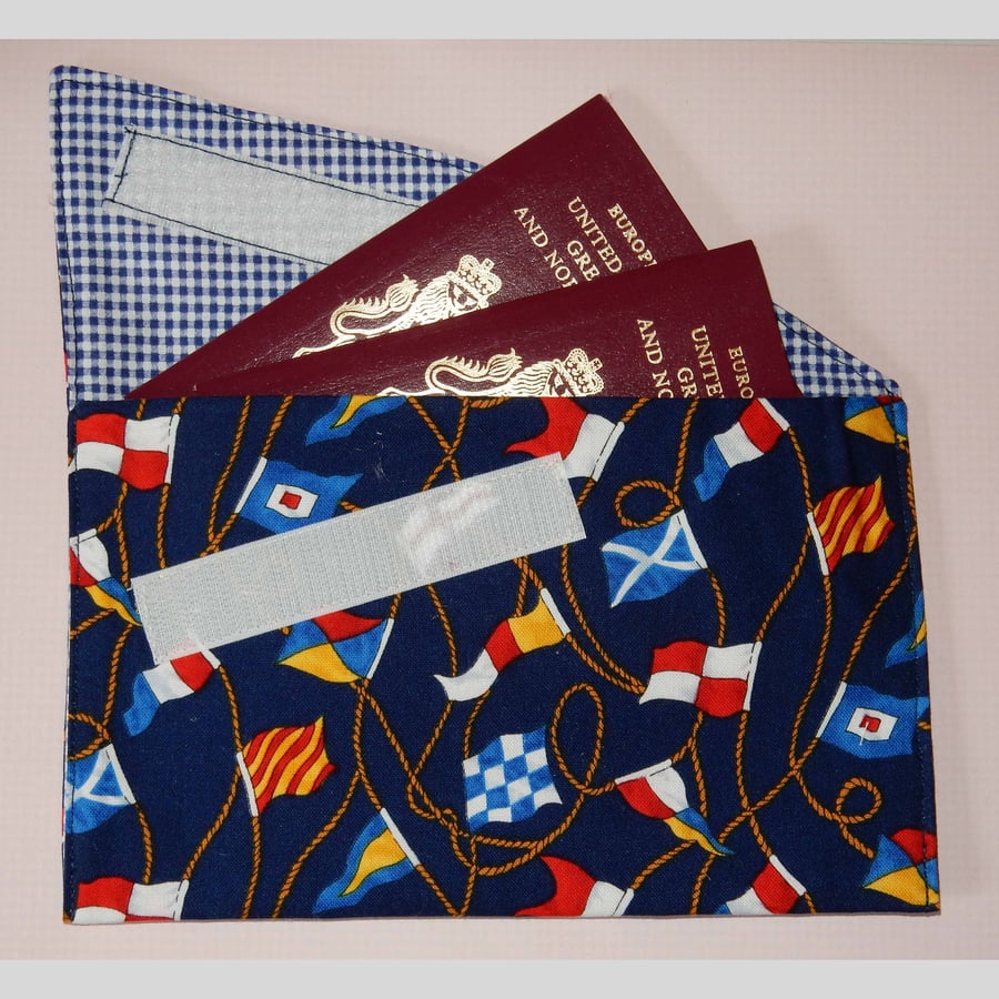 Travel wallet passport or document wallet flags and pennants