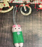 Felt pigs in blankets Christmas decorations - Image 3