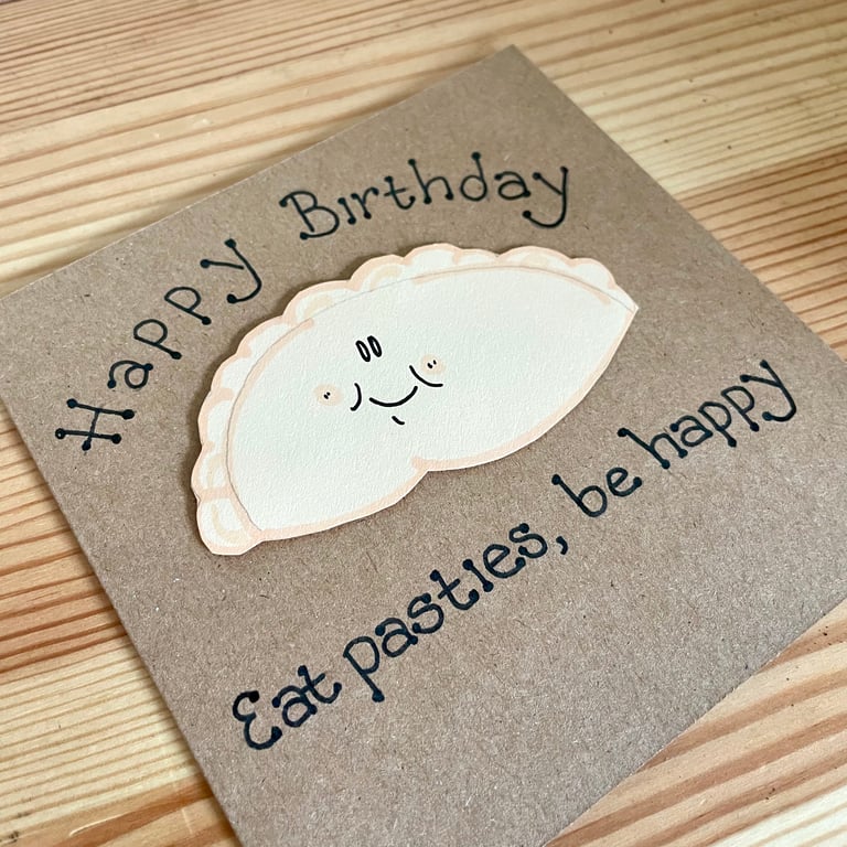 Pasty Birthday card