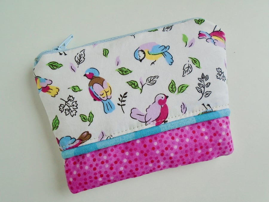 Cotton Bird Purse 