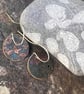   Verdigris Circle Dangle Earrings - Image 8