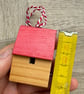 Two Wooden Building Ornaments - Plastic-Free Decorations Upcycled from Toys - Image 7