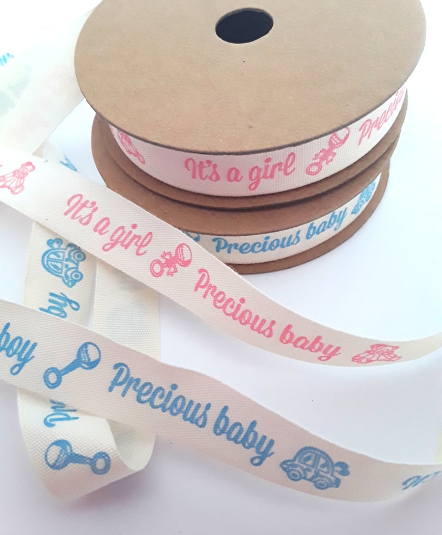 New baby ribbon 15mm wide x 2 metres