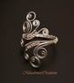 Silver Armlet, spiral and Celtic design upper arm cuff, celtic swirl armcuff,  - Image 3