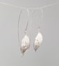 Silver Honesty Seed Pod Handmade Earrings - Image 2